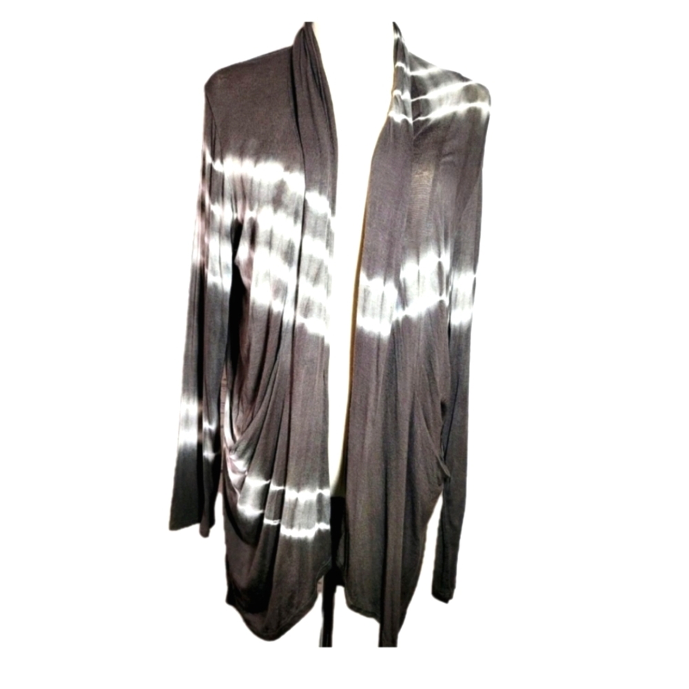Enti Womens Size M Open Tie Dye Semi Sheer Cardigan Multicolor Lagenlook Casual